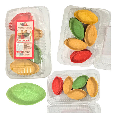 Coloridas Barquetes Assadas Para Lanches Bandeja 50 Unidades 1