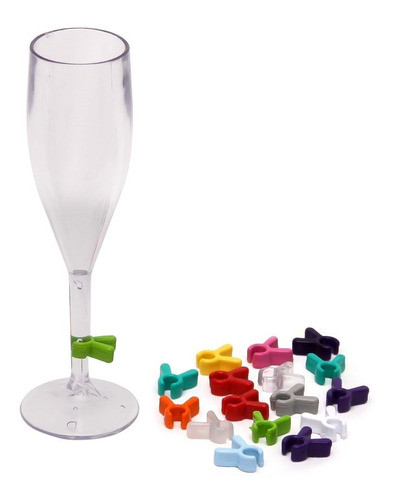 Marcador De Taça Copos Drinks Silicone 12 Unid 1
