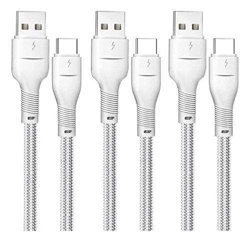 Cable De Carga Usb C De 10 Pies, Paquete De 3, Cable De Carg 0