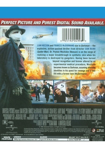 Blu-ray Darkman / Subtitulos En Ingles 1