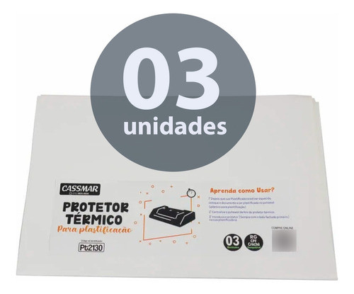 Protetor Térmico Para Plastificação Crachá, Cpf E Rg 3un 1