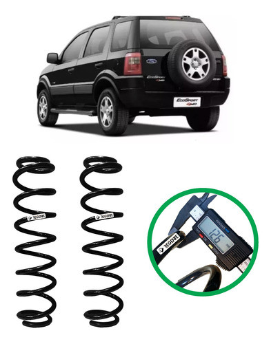 2 Molas Reforçadas Gnv Ecosport 2003 2004 2005 2006 2007 0