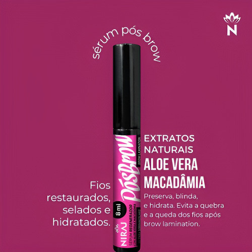 Sérum Pós Brow Niraj Regenerador Para Sobrancelhas 8ml 1