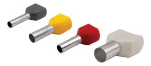 Terminales Puntera Hueca Doble Tubular Tif 2.5mm 100 U 0