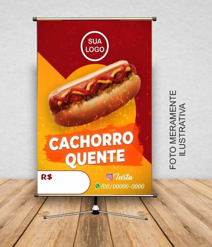 Banner Hot Dog, Cachorro Quente 100 X 69 1