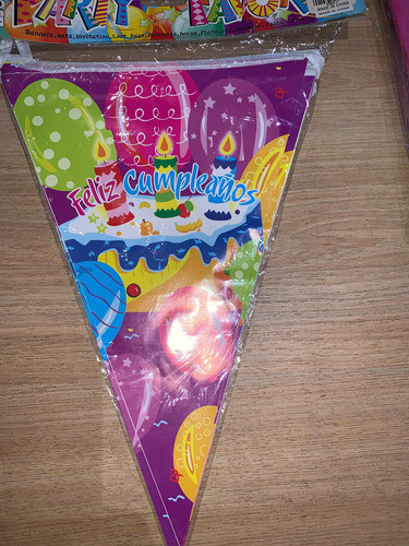 Banderin Triangular Feliz Cumpleaños 1