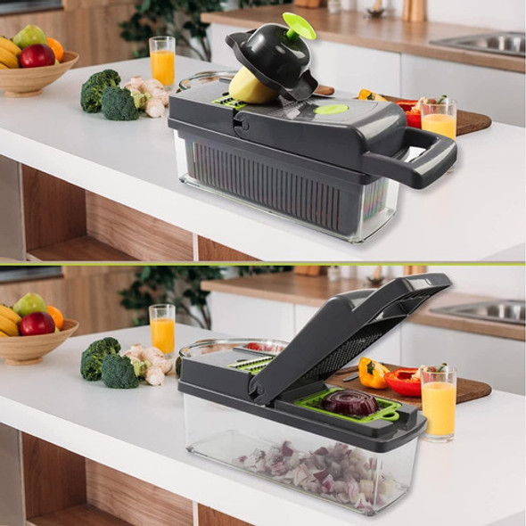 Colador Cortador Ajustable De Verduras 8 Cuchillas 14 En 1 1 Colador Cortador Ajustable De Verduras 8 Cuchillas 14 En 1 1