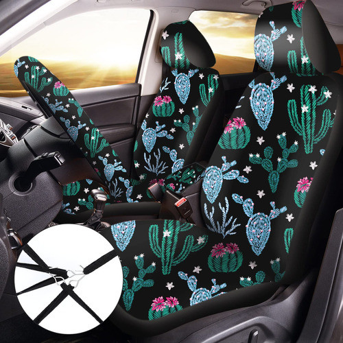 Juego Completo De 10 Fundas De Asiento De Coche De Cactus Pa 1