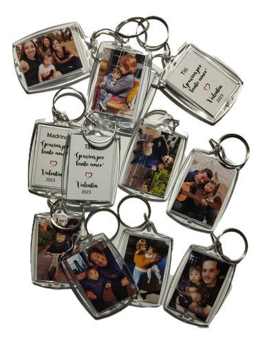 100 Llaveros De Acrílico  Doble Fotos Personalizados 0