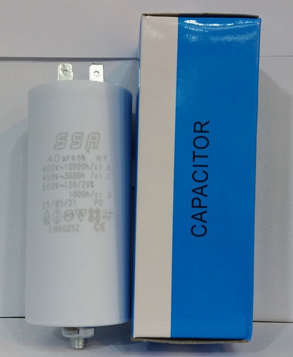 Capacitor 40uf/400v500v/ Contacto Electricidad/ Colón 1