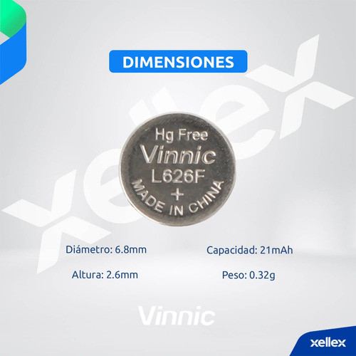 10 X Pilas Vinnic Lr66 Ag4 L626f 377 San Martin Caseros 1