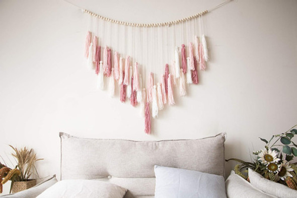 Pendurador De Parede De Macramê Borlas Boho Decoração Boêmia 1