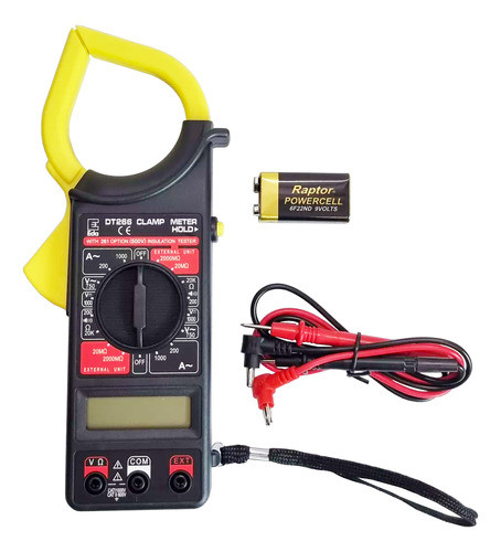 Alicate Amperímetro Digital Dt266 Profissional Pinça 1