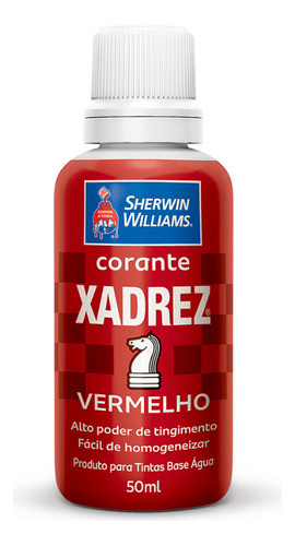 Corante Liquido Xadrez 50ml - Sherwin Williams Vermelho 0