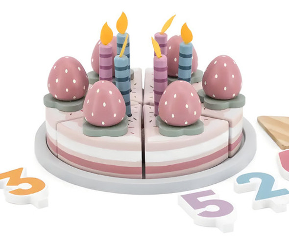Torta De Cumpleaños De Madera Para Niños Juguete De Corte 1