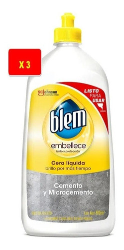 Blem Cera Liquida Cemento Y Microcemento X 3 Unidades 0
