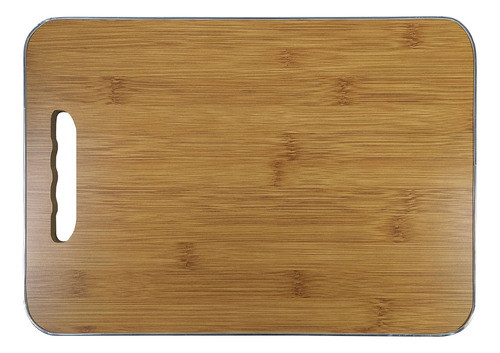 Tabla De Bambú Para Picar, Con Borde Simil Metal 40x30cm 0