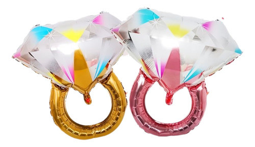 Globo Anillo De Compromiso Metalizado Despedida Bride Boda 0