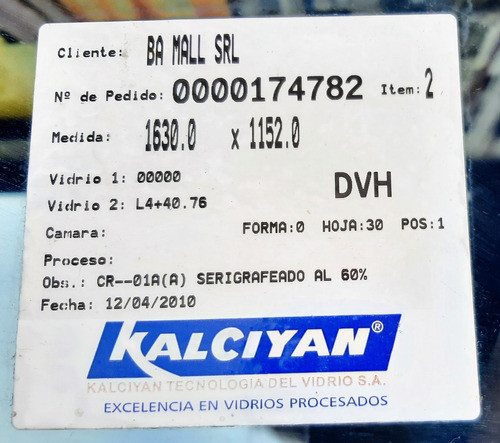 Vidrio Dvh.pano Fijo.templado/laminado Rajado.tubos Larralde 1