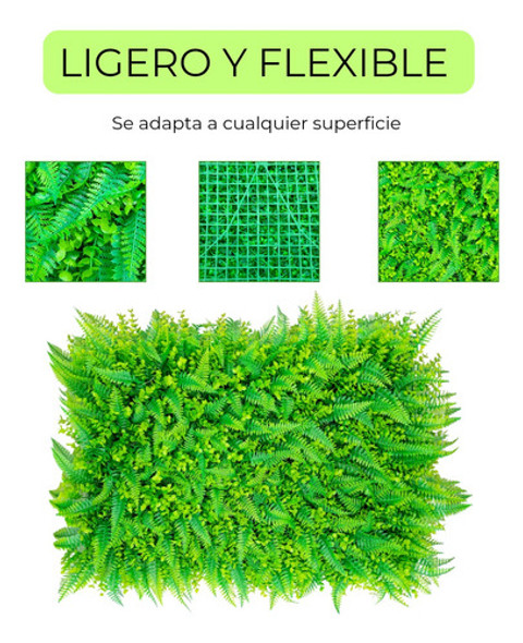 Jardin Vertical Artificial Decoracion Muro Verde 40x60cm 1