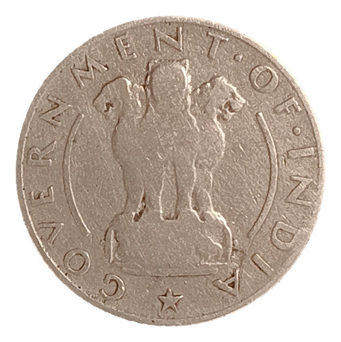 India 1/4 Rupia 1954 Bueno Km 5.2 1