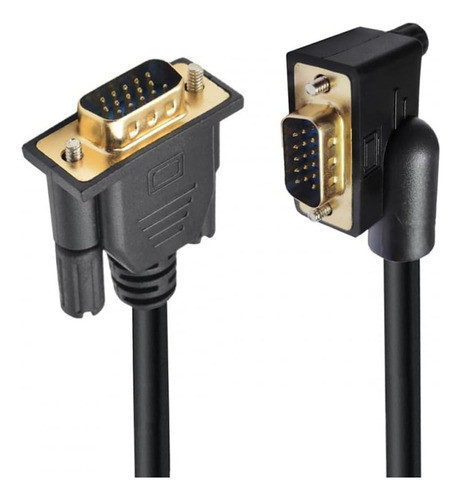 Cy Cable 90 Grados Ángulo Izquierdo Vga Rgb Macho A Macho 0