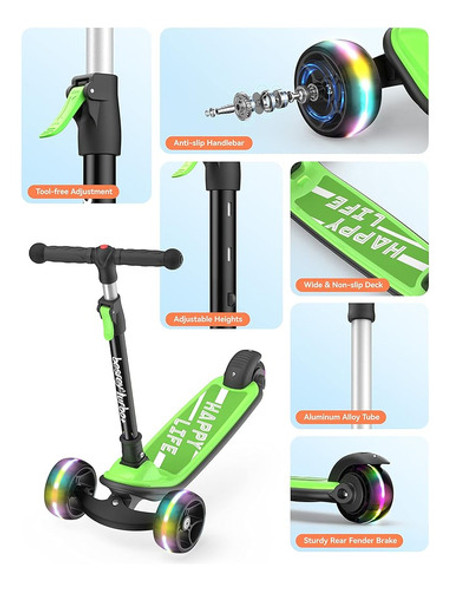 Besrey Kick Scooter Para Niños De 3 A 8 Años, Scooter De 3 R 1