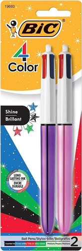 Bic 4 Color Shine Ball Pen Medium Point (1.0 Mm) 1