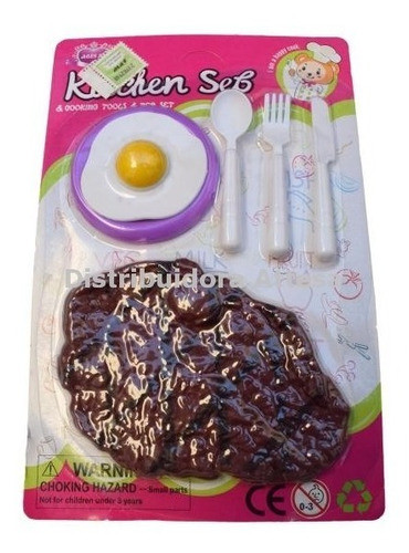 Set Cocina Y Comiditas En Blister Churrasco Huevo Imp Bechar 0