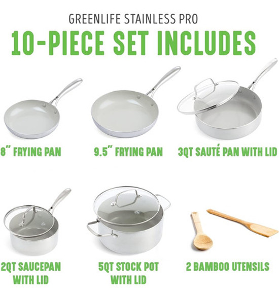 Greenlife Tri-ply Acero Inoxidable Saludable Antiadherente D 1 Greenlife Tri-ply Acero Inoxidable Saludable Antiadherente D 1