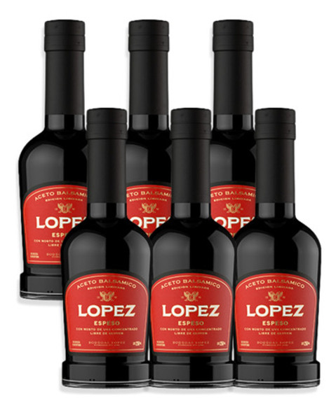 Aceto Balsámico Espeso Bodegas López 250ml Caja X6u Mendoza 0