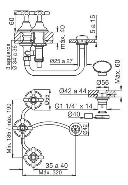 Griferia Fv Newport Plus Bidet 1