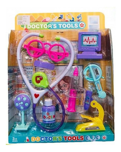 Set Doctor Infantil Con Accesorios 8 Piezas De Plastico () 0