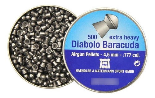 Balines H&n Barracuda Match Cal 4,5 10,65gr Lata X500. 0