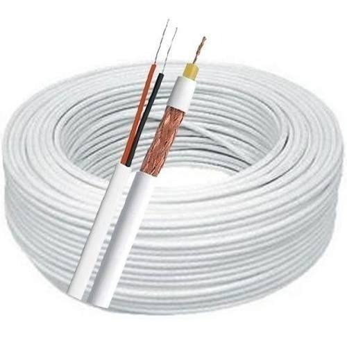 Cabo Coaxial Cftv 4mm Flexível 100m 80% Malha Extra 0