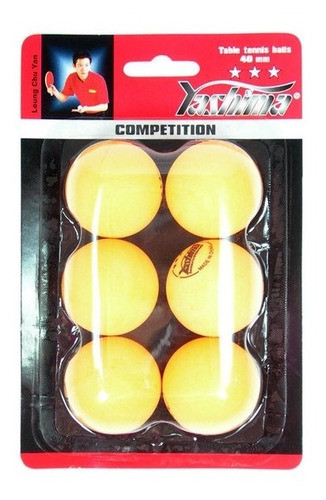 Bolinha Yashima Oficial 3 Stars Laranja Cx 0