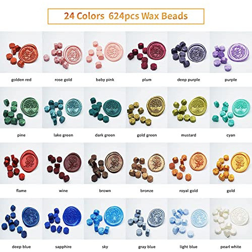Kit De Sellos De Cera Para Regalos Y Manualidades 624 Pcs 1