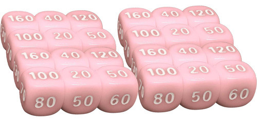 Conjunto De Dados Rosa Pastel Con Contadores De Daño Para Po 0