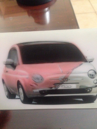 Tarjeta Publicidad Fiat 500 Holograma 1