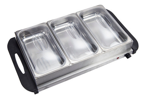 Mantenedor Queso Cheddar Salsa Caliente 3 Bandejas Chafing 0