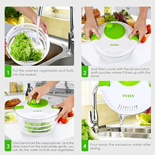 Intey Spinner De La Ensalada, Spinner Multiusos Hecho Del Pl 1