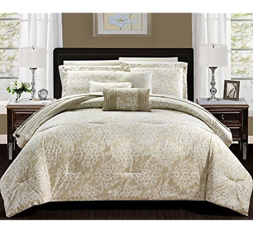 Chic Home 10 Piezas Lea Volantes Plisada Y Reversible Comple 1