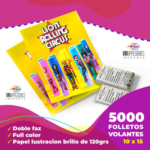 5000 Volantes - Folletos 10x15 Full Color, Doble Faz, 120g 1