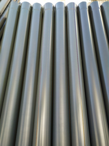 Tubo De Pvc 115 X 6 Metros Pocero Gris 1