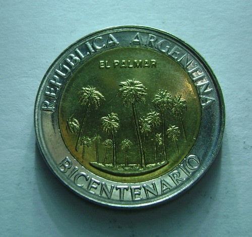 Moneda Argentina 1 Peso 2010 Bicentenario El Palmar Boedo 1