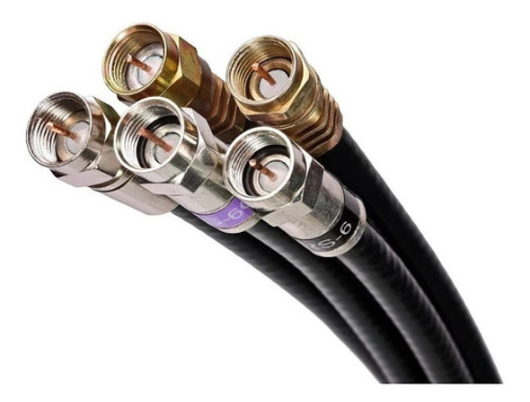 Armado Cable Coaxil Rg6 C/fichas Compresion X 25 Metros 1