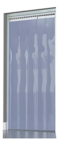 Cortina Pvc Cinza Opaco Largura 1,00 X Altura 2,30 Completa 0