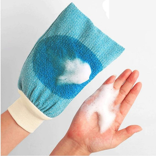 Manopla Esponja Ducha Guante Baño Limpieza Corporal Rostro 1
