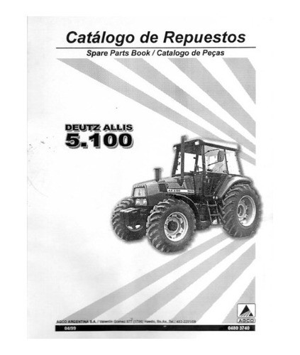 Manual Despiece Repuestos Deutz Allis 5.100 0