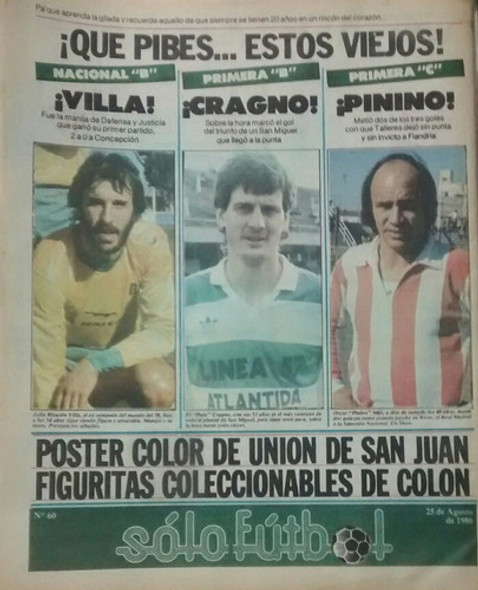 Revista Solo Futbol 60 Poster Union Villa Krause,figus Colon 1